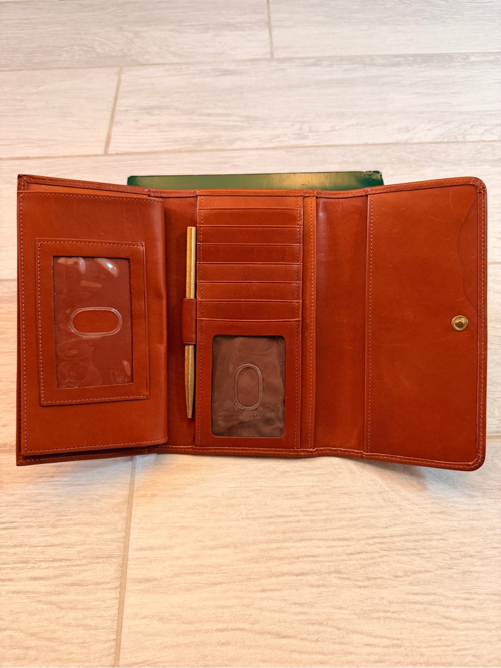 Dooney & Bourke Brown Leather Continental Wallet - Picture 3 of 5